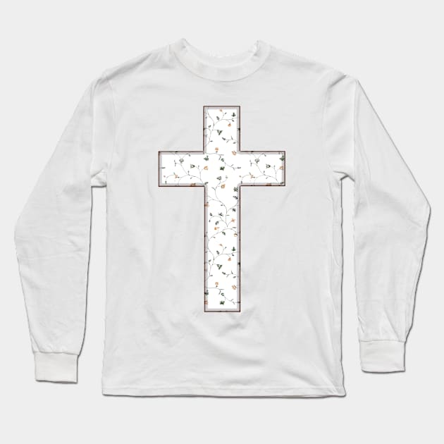 Christian Cross Long Sleeve T-Shirt by SagedArtDesign